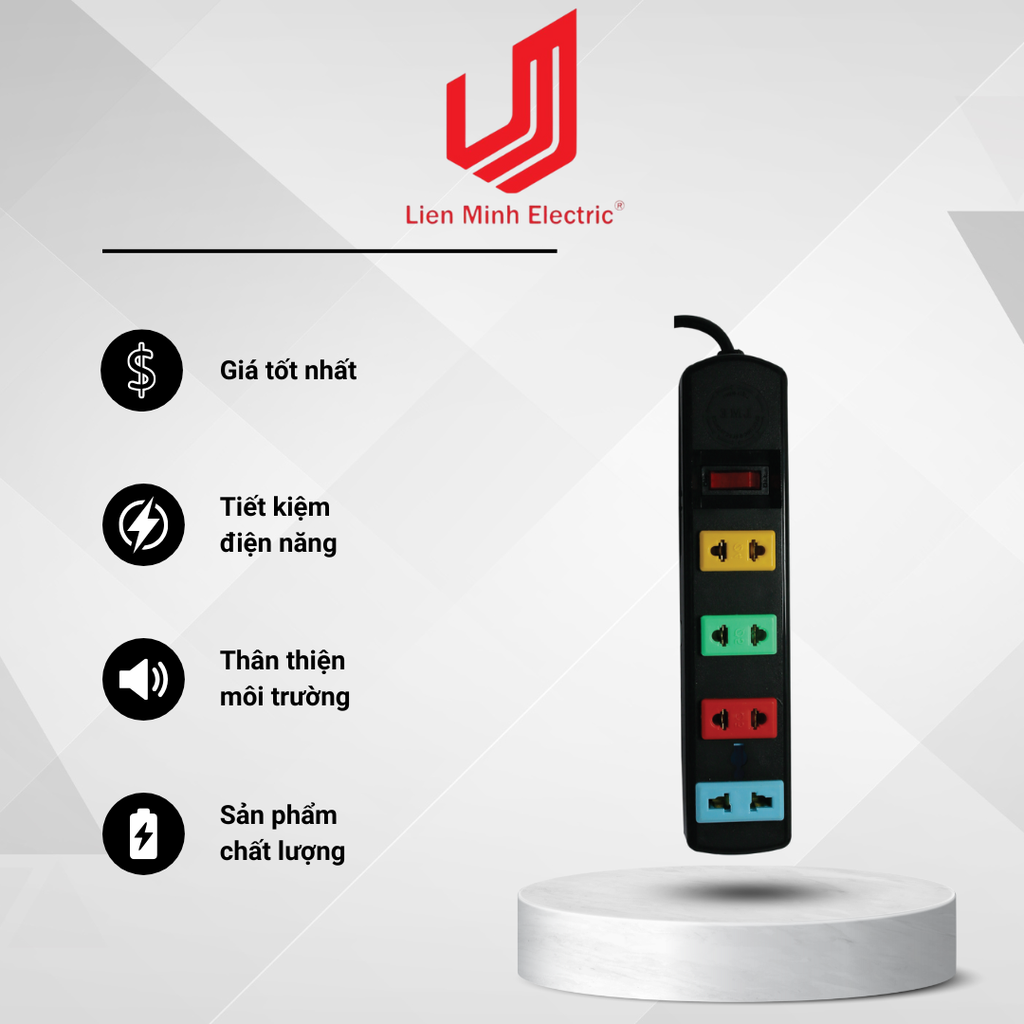 Ổ dài 002 - 1 công tắc - dây 3M